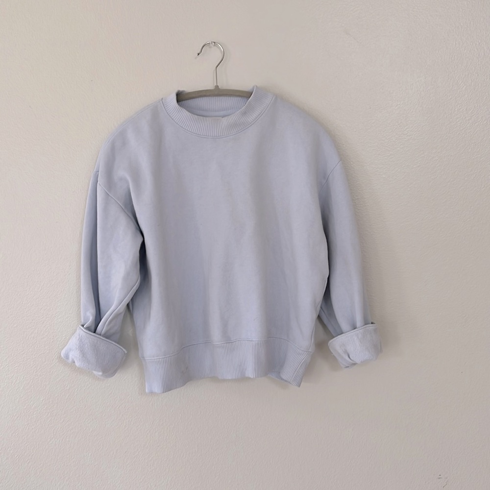 Baby Blue Crewneck with Thick Neckline